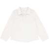 White Long Sleeve Pop Over Shirt - T-Shirts - 1 - thumbnail