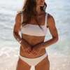 Women's White Bandeau Bikini Top - Two Pieces - 2