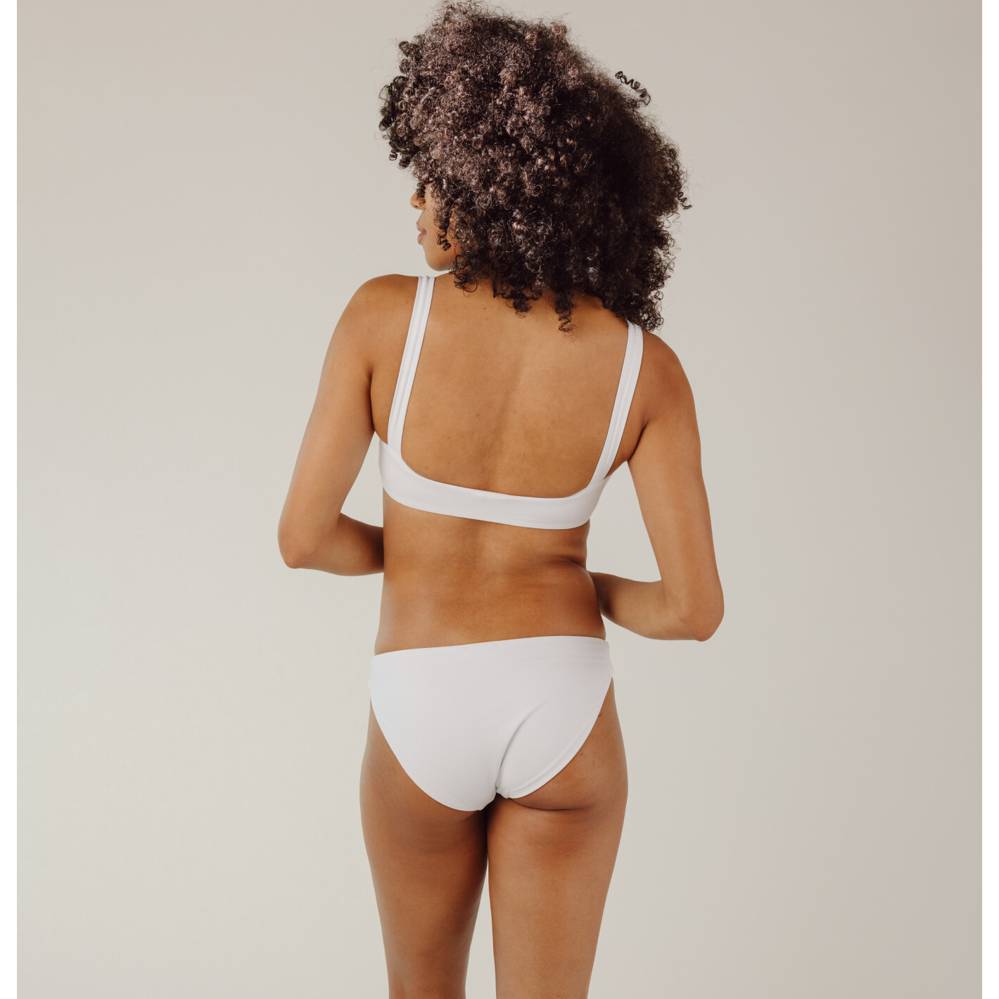 white bandeau bikini