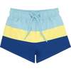 Sail Blue Colorblock Boardie - Swim Trunks - 1 - thumbnail