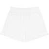 White Ruffle French Terry Shorts - Shorts - 5