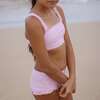 Pink Guava Gingham Bandeau Bikini And Swim Shorts - Two Pieces - 2