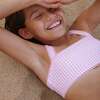Pink Guava Gingham Bandeau Bikini And Swim Shorts - Two Pieces - 3