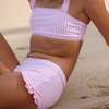 Pink Guava Gingham Bandeau Bikini And Swim Shorts - Two Pieces - 6