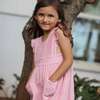 Pink Guava French Terry Ruffle Sleeve Pinafore Dress - Dresses - 2