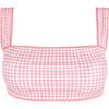 Women's Pink Guava Gingham Bandeau Bikini Top - Two Pieces - 1 - thumbnail