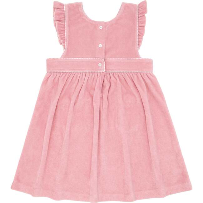 Pink Guava French Terry Ruffle Sleeve Pinafore Dress - Dresses - 6