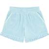 Pacific Blue Ruffle French Terry Shorts - Shorts - 1 - thumbnail