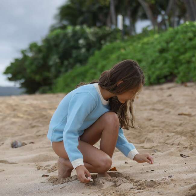 Pacific Blue Knit Sweater - Sweaters - 5