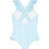 Pacific Blue Stripe Crossover One Piece - One Pieces - 4