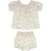 Hawaiian Floral Smocked Top And Bloomer Set - Mixed Apparel Set - 1 - thumbnail