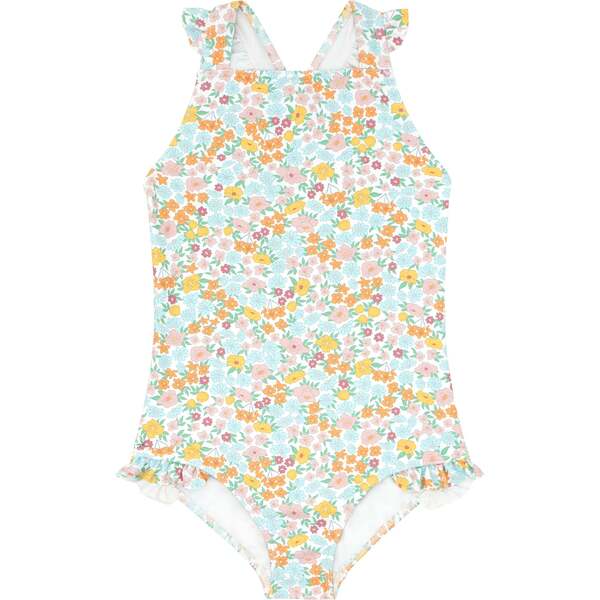 Hawaiian Floral Crossover One Piece - Minnow Swim | Maisonette