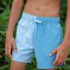 Pacific Blue Vertical Colorblock Boardie - Swim Trunks - 2