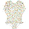 Hawaiian Floral Rashguard One Piece - One Pieces - 1 - thumbnail