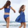 Cove Blue Terry Ruffle Strap Diamond Smocked Bikini - Two Pieces - 4