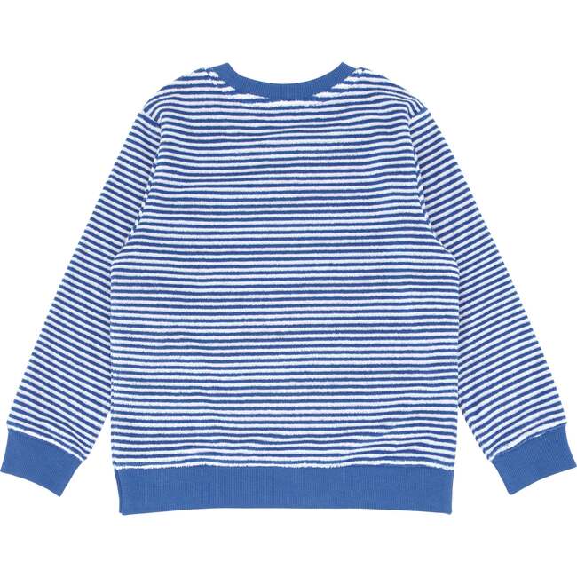 Cove Blue Stripe French Terry Sweatshirt - Sweatshirts - 3