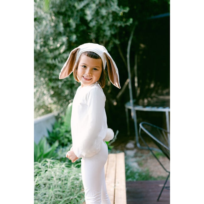 Organic Ivory Bunny Bonnet & Tail - Costume Accessories - 2