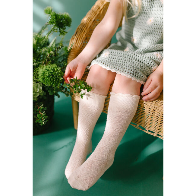 Hoppy Feet Knee High, Cream - Socks - 4
