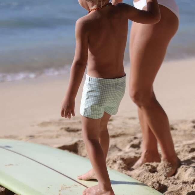 Palm Gingham Brief - Swim Trunks - 2