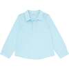 Pacific Blue Long Sleeve Pop Over Shirt - T-Shirts - 1 - thumbnail