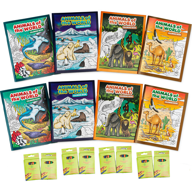 Three Little Twigs: Animals of the World Coloring Books Bundle