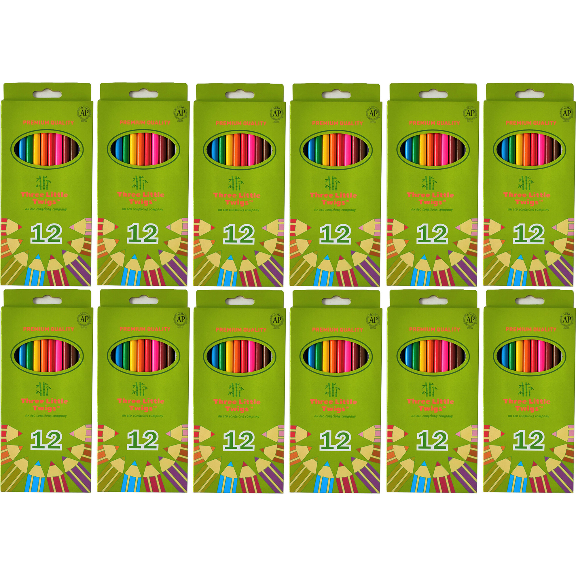 Three Little Twigs: Colored Pencil Set (144 Pieces) - Coloring - 1