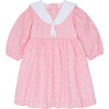 Amelia Embroidered Dress, Pink Gingham - Dresses - 2