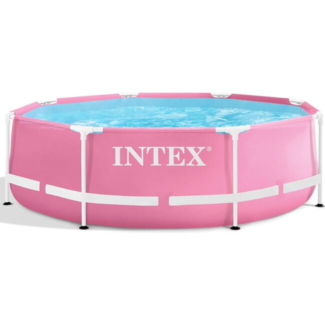 Pink Metal Frame 8' x 30" Above Ground Swimming Pool