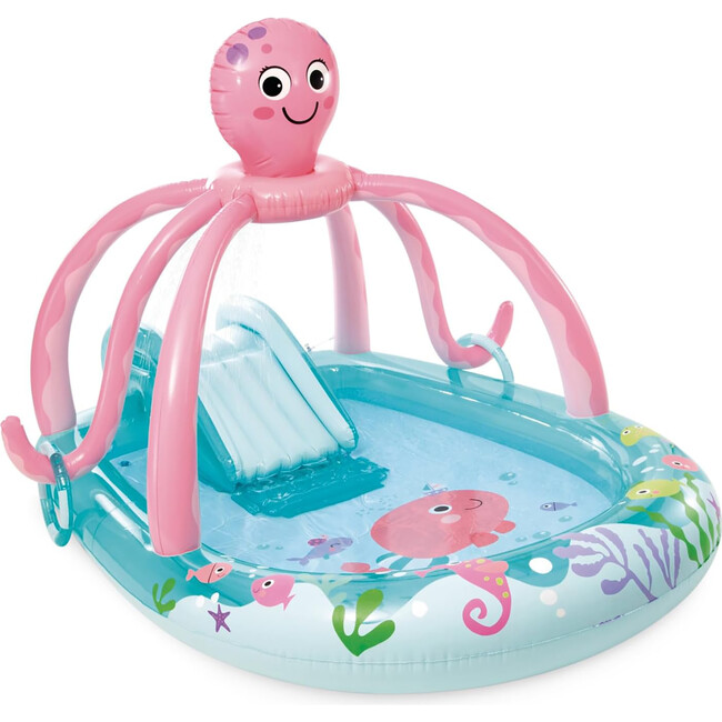 Friendly Octopus Inflatable Play Center W/ Water Slide