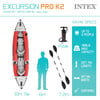 Excursion Pro 151 x 37 x 18" K2 Inflatable Kayak W/ Accessories - Water Toys - 3