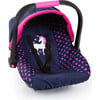 Baby Doll Deluxe Car Seat W/ Canopy, Blue & Pink - Doll Accessories - 1 - thumbnail