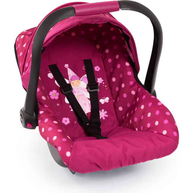 Baby Doll Deluxe Car Seat W/ Canopy in Polka Dots