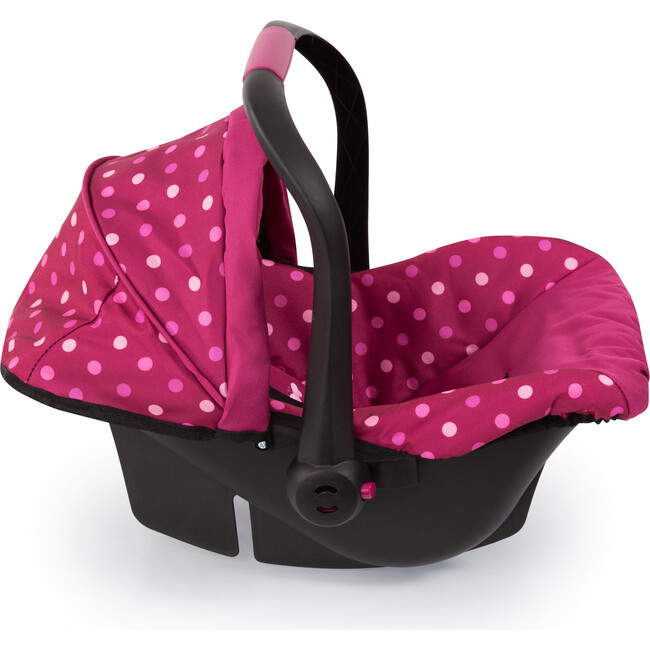 Baby Doll Deluxe Car Seat W/ Canopy in Polka Dots - Doll Accessories - 3