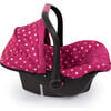 Baby Doll Deluxe Car Seat W/ Canopy in Polka Dots - Doll Accessories - 3