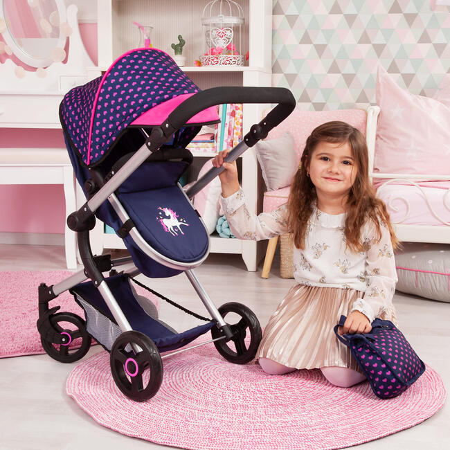 Baby Doll City Vario Pram Baby Doll Stroller W/ Diaper Bag - Doll Accessories - 2