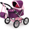 Design Dolls: Trendy Pram in Purple & Pink - Doll Accessories - 1 - thumbnail