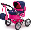 Design Dolls: Trendy Pram in Blue/Hot Pink - Doll Accessories - 1 - thumbnail