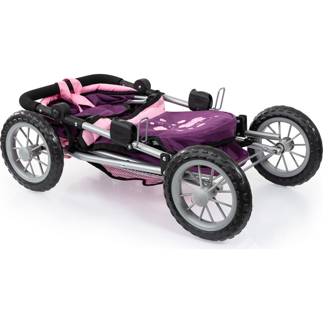 Design Dolls: Trendy Pram in Purple & Pink - Doll Accessories - 5