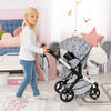 Design Dolls: Pram Xeo Set in Grey/Pink - Doll Accessories - 2