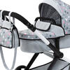 Design Dolls: Pram Xeo Set in Grey/Pink - Doll Accessories - 4