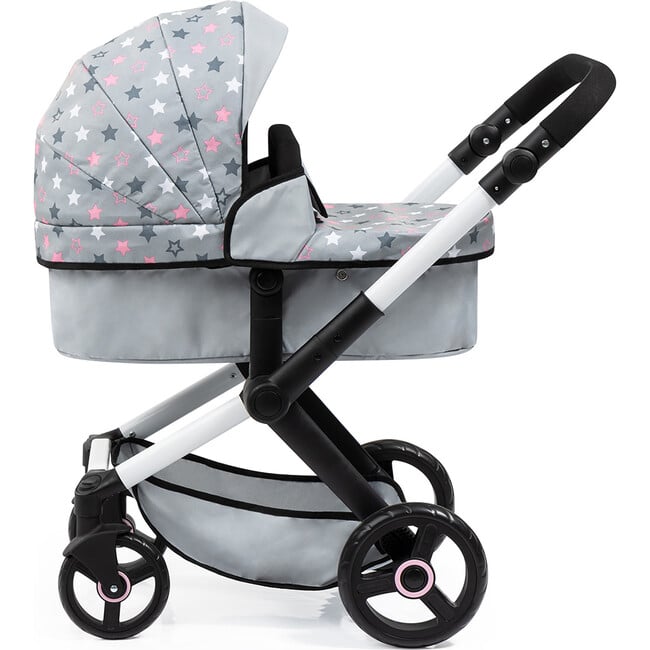 Design Dolls: Pram Xeo Set in Grey/Pink - Doll Accessories - 6