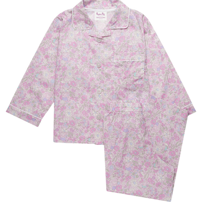 Liberty Print Peppa Pajama, Pink Peppa Meadow