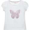 Liberty Print Peppa Butterfly Jersey Top, Pink Peppa Meadow - T-Shirts - 1 - thumbnail