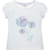 Liberty Print Peppa Flower Jersey Top, Blue Peppa Meadow - T-Shirts - 1 - thumbnail