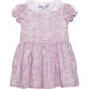 Liberty Print Peppa Willow Collar Dress, Pink Peppa Meadow - Dresses - 1 - thumbnail