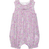 Little Liberty Print Peppa Willow Romper, Pink Peppa Meadow - Rompers - 1 - thumbnail