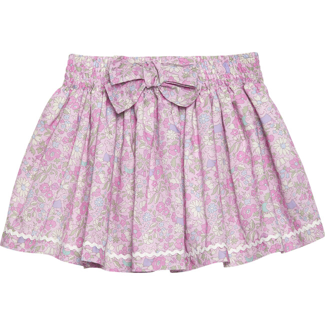 Liberty Print Peppa Meadow Bow Skirt, Pink Peppa Meadow