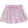 Liberty Print Peppa Meadow Bow Skirt, Pink Peppa Meadow - Skirts - 1 - thumbnail