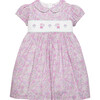 Liberty Print Peppa Smocked Party Dress, Pink Peppa Meadow - Dresses - 1 - thumbnail