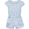 Liberty Print Peppa Willow Playsuit, Blue Peppa Meadow - Jumpsuits - 2